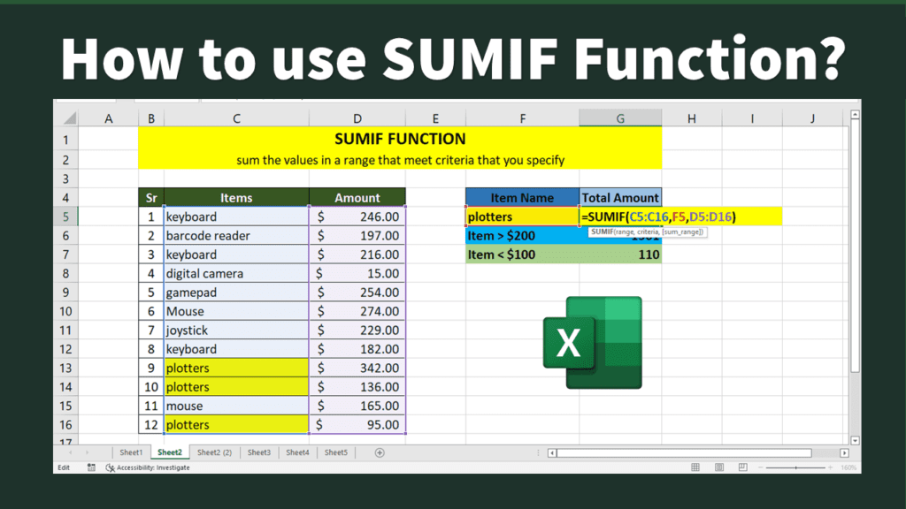 sumif