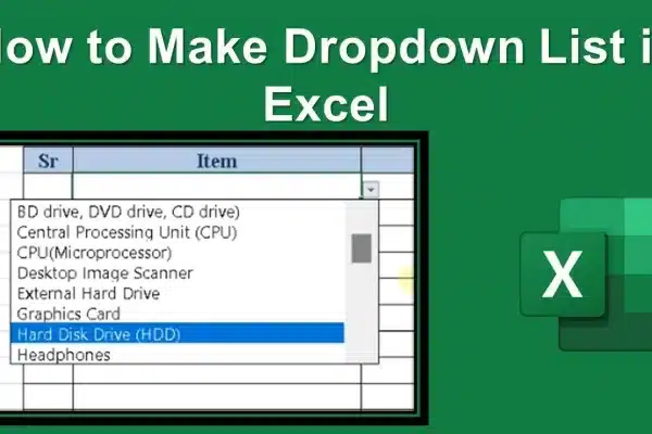dropdown list