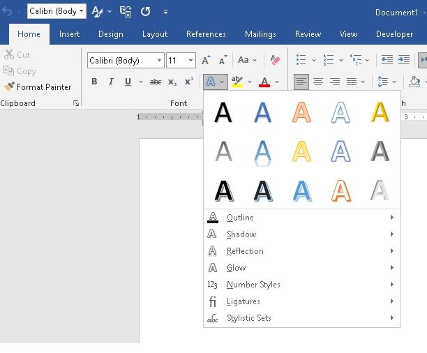 Adding text effects colorfull text, heading designs