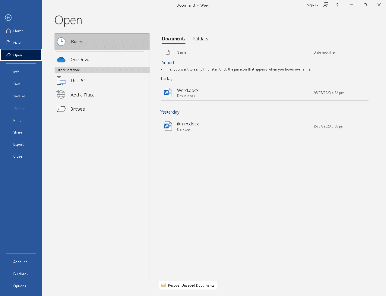 Word_Open file