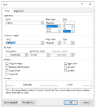 Microsoft word font dialog box