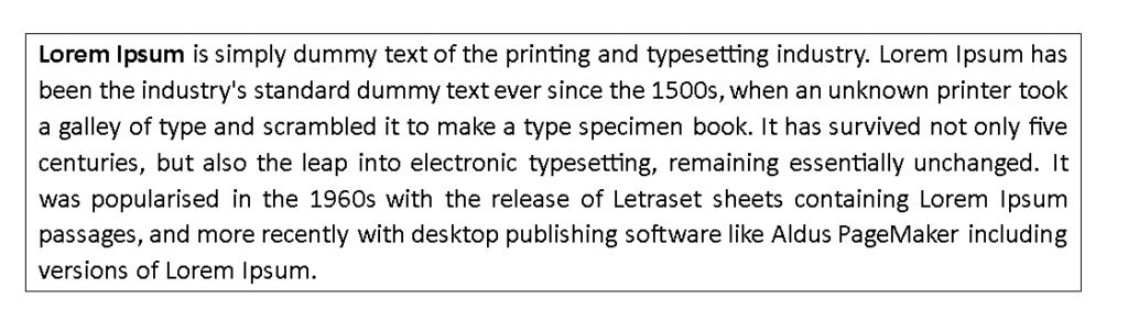 Microsoft Word text alignment , Left, Right, Center and Justify