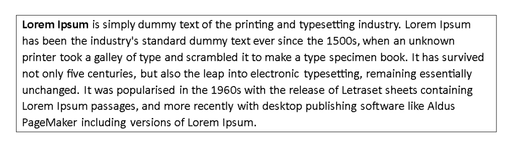 Microsoft Word text alignment , Left, Right, Center and Justify