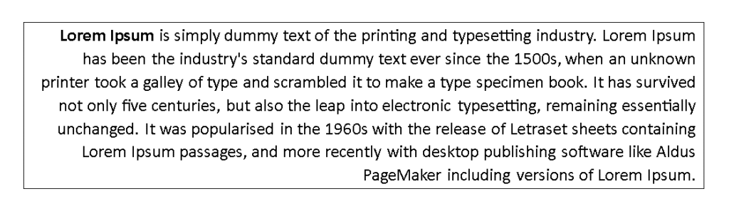 Microsoft Word text alignment , Left, Right, Center and Justify