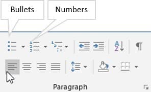 list manually, Manual List, Number List, Bulleted List, ordered List, unordered List